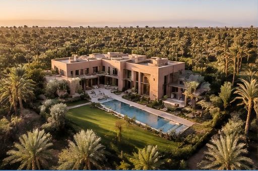 Private Palmeraie residence surrounded by mature palm gardens